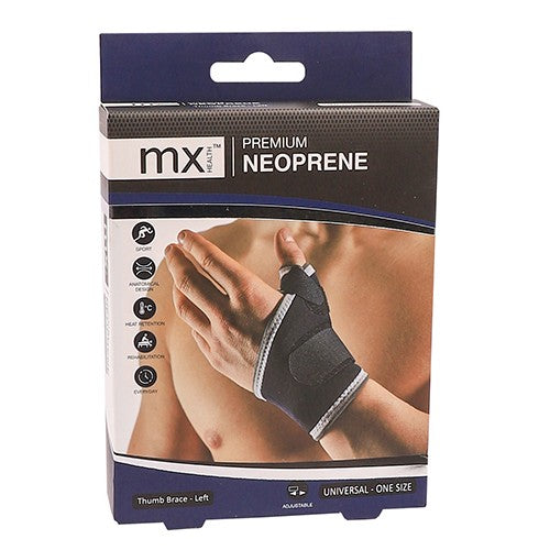 Support Mx Neoprene Thumb Brace Left Universal – Cura Pharm