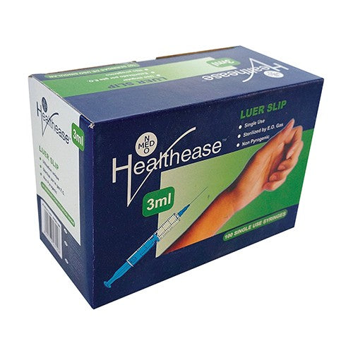 Syringe 3ml 2 Part Luer Slip Healthease 100 – Cura Pharm