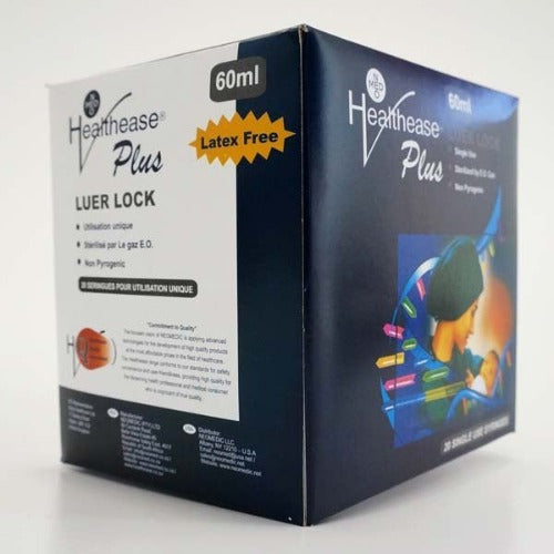 Syringe 50/60ml Luer Lock 3 Part Healthease 20