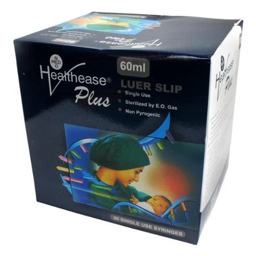 Syringe 50/60ml Luer Slip 3 Part Healthease 20