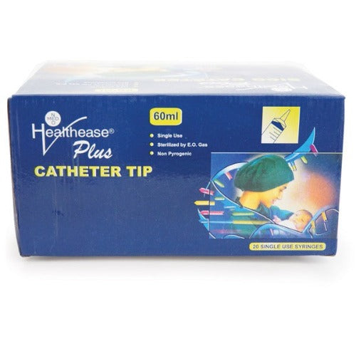 Syringe 60ml Catheter Tip 3 Part Healthease 20