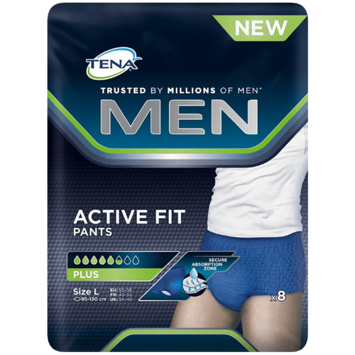 Tena Men Large Active Fit Pants Plus 8s – Cura Pharm