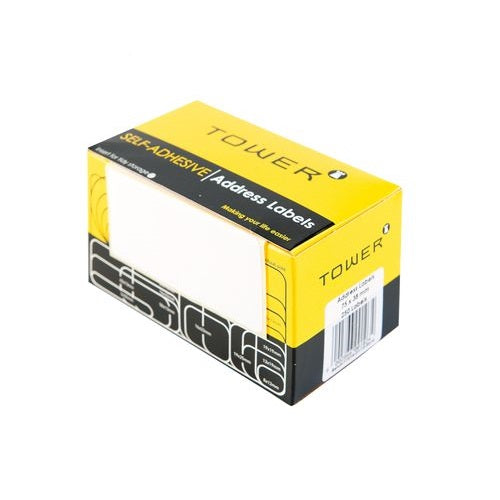 Tower Address Labels White 75 X 38mm