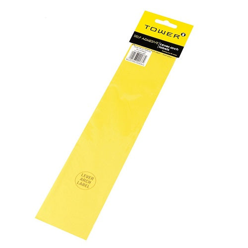 Tower Lever Arch Labels 12 - Yellow