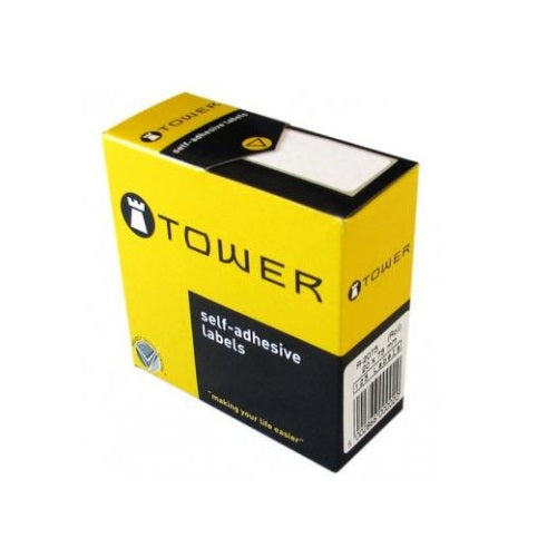 Tower White Roll Labels 20X75mm Rectangle