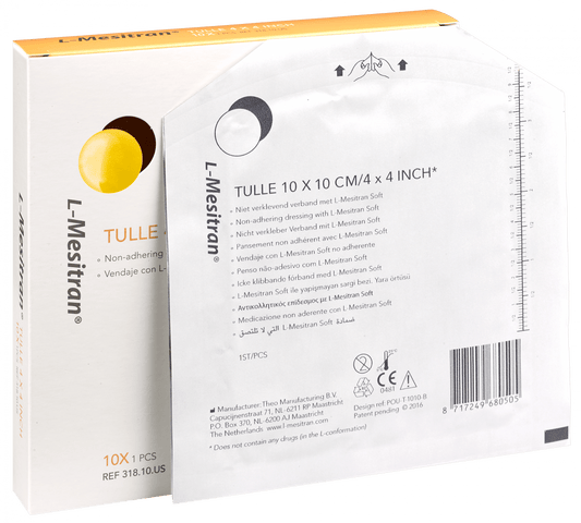 L-Mesitran Tulle Dressing 10x10cm 10
