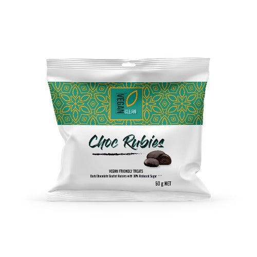 Vegan-Clean Choc Rubies 50g