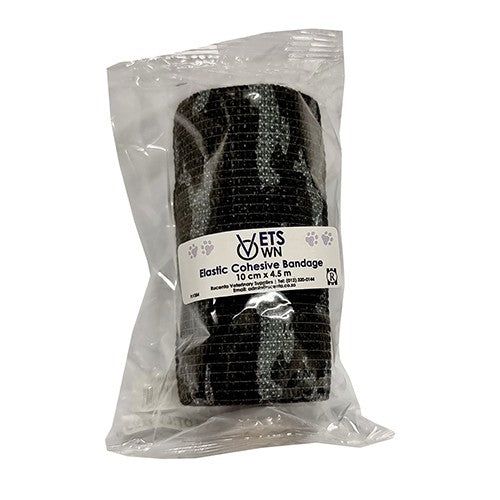 Vets Own Cohesive Band 10cmx4.5m Black Hourse 1 Cura Pharm