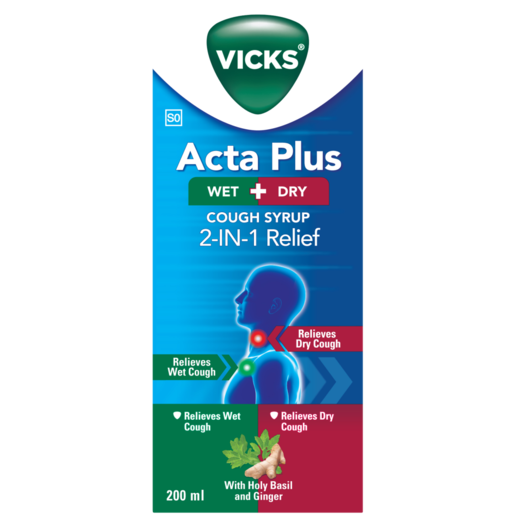 Vicks Actaplus Wet + Dry 200ml