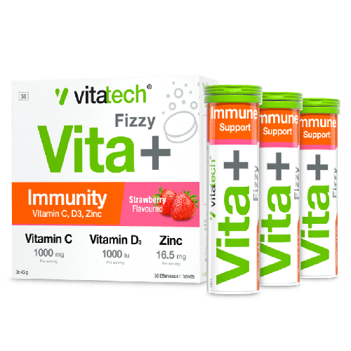 Vitatech Vita+ Immune Effervescent Strawberry 30
