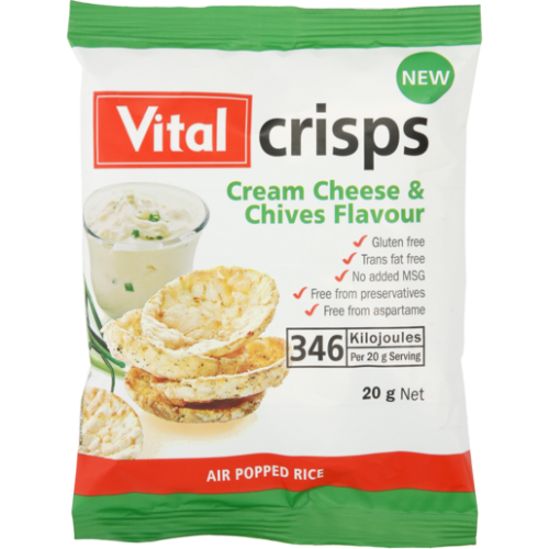 Vital Crisps Cream Cheese & Chives 20g
