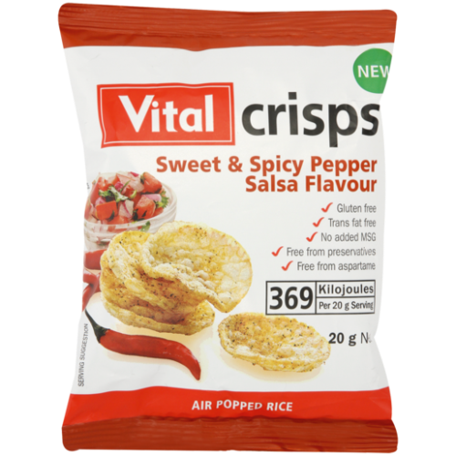 Vital Crisps Sweet & Spicy Pepper Salsa 20g