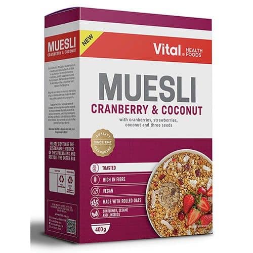 Vital Muesli Cranberry & Coconut 400g