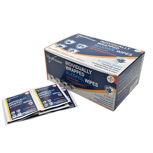 Wipes Alcohol Healthease 190 X 120mm 100