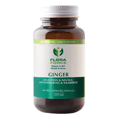 Ginger 500mg 60 Capsules Flora Force