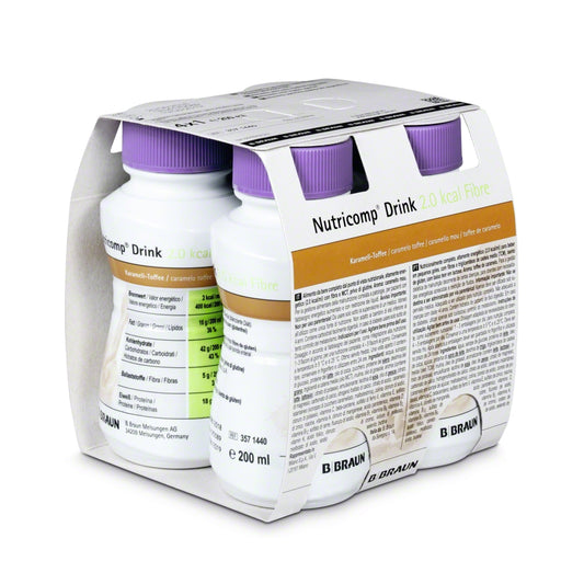 NutriComp 2KCAL Fibre Caramel Toffee 4X200ml